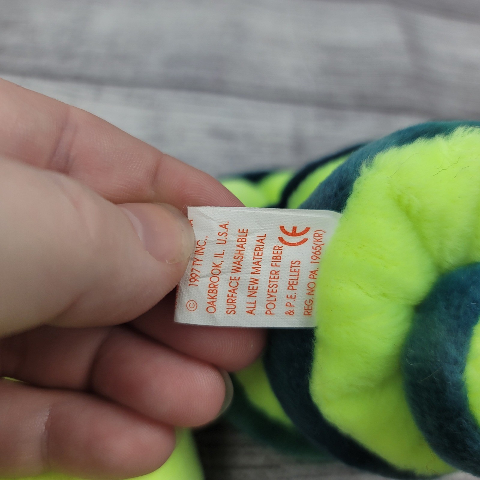 TY Beanie Baby - Hissy the Snake Vintage 1997 Tags Attached