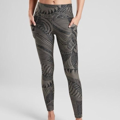 Athleta Salutation Stash Pocket Zuma 7/8 Length Leggings Size XXS