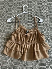Spaghetti Strap Babydoll Ruffle Top