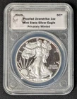 Daniel Carr 1 oz .999 Silver Proof Overstrike ~ MS 2009 American Eagle ~ ANACS