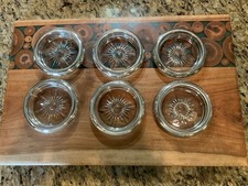 Sous-verres en verre bord argenté Leonard Italie - Lot de 6