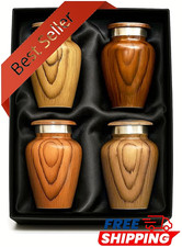Metallic Wooden Print Small Urns for Human Ashes Keepsake - Mini Urn for Ashes