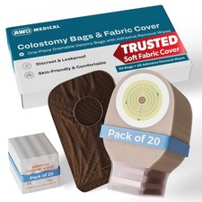 20 PCS Colostomy Bags   Ostomy Supplies - One-Piece Drainable Ostomy Bag with...