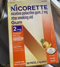 Nicorette Fruit Chill Nicotine Gum 2mg - 100 Count Exp 11/2028