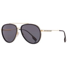 Burberry Oliver Polarized Dark Gray Pilot Men's Sunglasses BE3125 101781 59