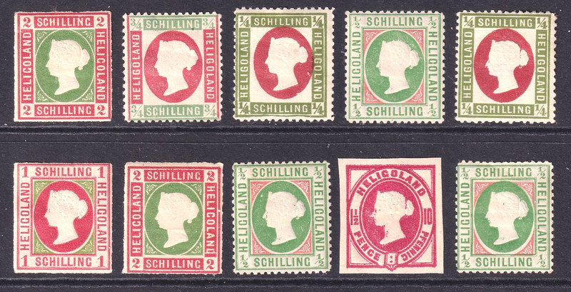 Heligoland small collection of unused stamps from 1867-90