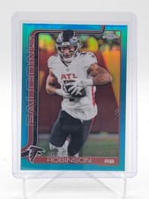 BIJAN ROBINSON 2025 TOPPS CHROME AQUA REFRACTOR /199 #16 FALCONS Q5692