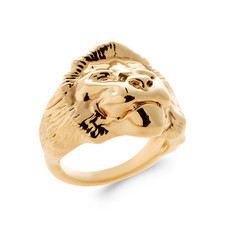 Anello Da Uomo Simbolo LEONE In Oro Placcato 18 CARATI 750/1000 T58 A 68