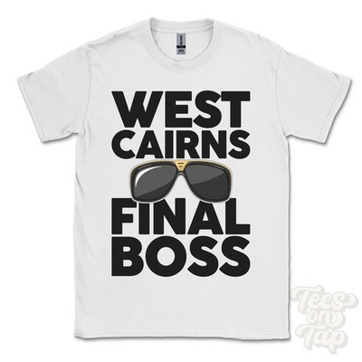 WEST CAIRNS FINAL BOSS T-SHIRT lustiges Weihnachtsgeschenk Perthshire New Alyth Schottland