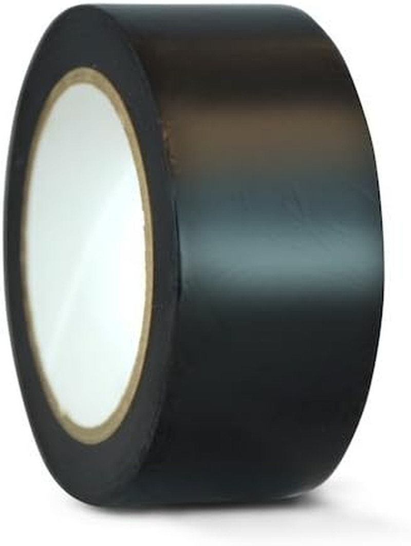 T.R.U. CVT-536 Black Vinyl Pinstriping Dance Floor Tape: 2 In. Wide X 36 Yds. Se