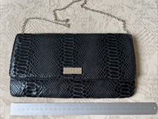 Lipsey Clutch Bag Black Snake Effect