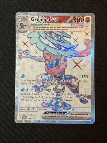 Greninja ex 198/167 Double Rare Twilight Masquerade Pokemon Holo Near Mint