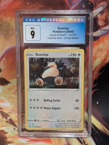 Pokémon Snorlax 140/202 Blister Exclusives Cosmos Holo CGC Mint 9