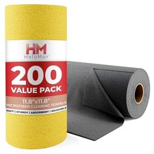 200 Pack Microfiber Cleaning Cloth Roll - Tear Away Reusable Paper Towels Was...