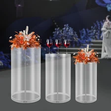 3pcs Wedding Round Cylinder For Parties Desserts, Cakes, Flowers Display Stand