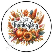 HAPPY THANKSGIVING ENVELOPE SEALS LABELS STICKERS PARTY FAVORS