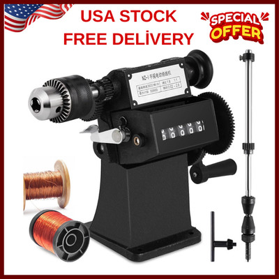 Manual Coil Winding Machine 1/16''- 1/2'' Hand Coil Winder with Counter for Spiral