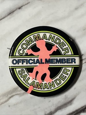 1980's COMMANDER SALAMANDER OFFICIAL MEMBER 1.5'' pinback button