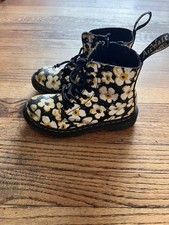 Dr Martens Floral Girls Combat Boots Toddler Size 12