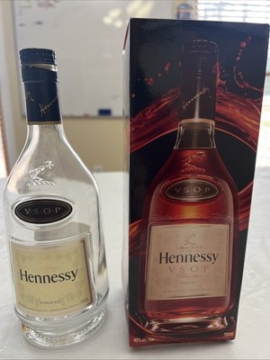 Hennessy VSOP Privilege 750ml Empty Bottle with Original Box Cognac Display