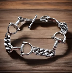 Bracelet Rigide (bangle) En Argent Sterling 925, Bout Snaffle, Marque Gemma J, Neuf