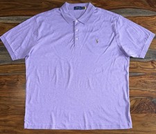 Polo Ralph Lauren Soft Cotton Polo Shirt Heather Purple Big  Tall Men  s Sz 2XB