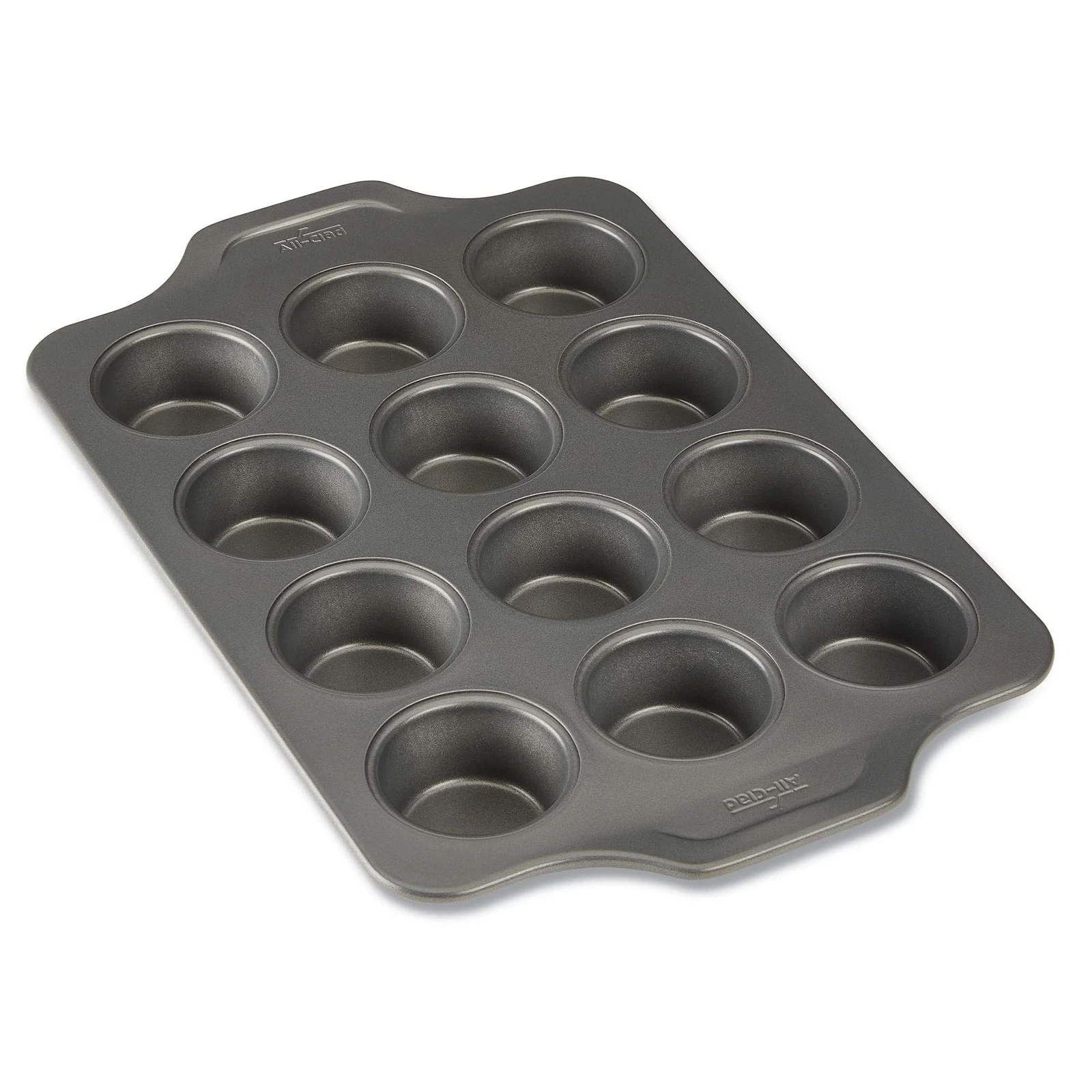All-Clad Pro-Release Nonstick Bakeware Muffin Pan 12 Cup Oven 12 cup, Gray