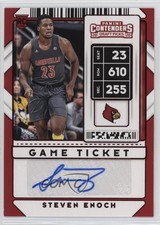 2020 Panini Contenders Draft Picks Game Ticket Red Steven Enoch #103 Auto 12fl