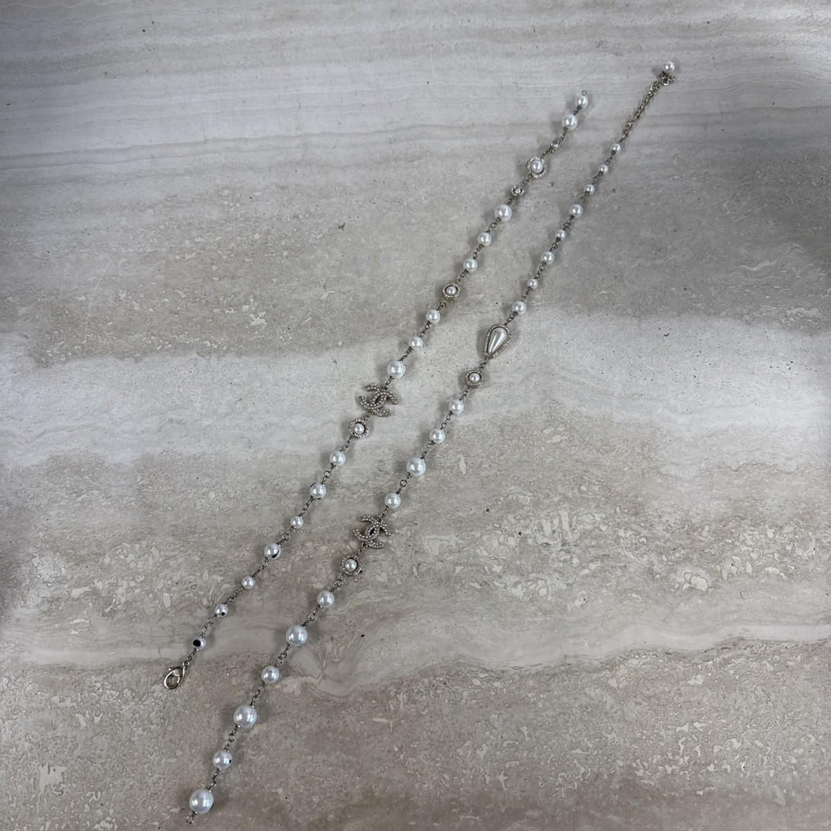 CHANEL パールビーズベルト Chanel Pearl Bead Waist Chain Belt / Necklace | eBay