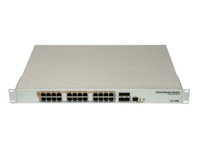 Cloud Router Switch MikroTik CRS328-24P-4S+RM 24x PoE 1Gb 4x SFP+ 10Gb Rack Ears