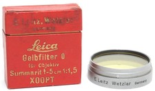 Vintage Leica Leitz XOOPT 13155 E41 Yellow Filter 0 for Summarit 1.5/5cm in o...