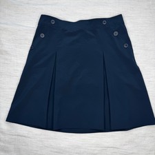 Cat Jack Girls XL 14 Navy Blue Skort School Uniform Pleated Button Skirt