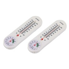 2PC Indoor Outdoor Thermometer Hygrometer Mechanical Wall Table Humidity Gauge