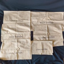Authentic LOUIS VUITTON LV Drawstring Cotton Beige dust bags set, Japan -h1106-1