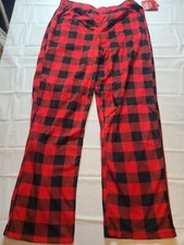 Women's Buffalo Check Fleece Matching Family Pajama Pants Wondershop Red Size M