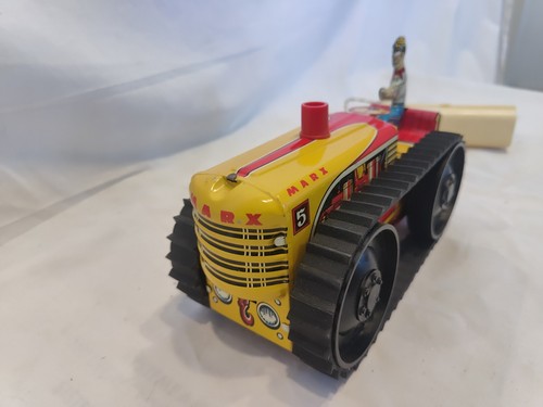 Super Rare #5 MARX 1950s Battery Operated CLIMBING TRACTOR HIGHBOY W Box Works - Picture 7 of 24