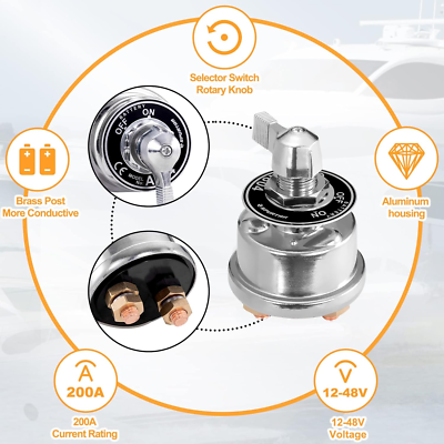 Interruttore Batteria 12V-48V 250A - Staccabatteria Per Camper, Barche E Auto - Foto 6
