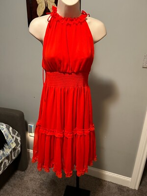 BANANA REPUBLIC RED RUFFLED LINED MUST HAVE DRESS SMALL NWT $159.00 | eBay BANANA REPUBLIC RED RUFFLED LINED MUST HAVE DRESS SMALL NWT $159.00 | eBay