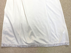 2 VTG Olga & Wandermaid 1980s Full Slip Black White Lace 34 A Antron Nylon