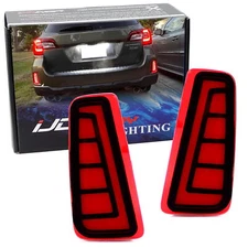 Full LED Bumper Reflector Brake/Sequential Signal Light For 15-20 Subaru Outback