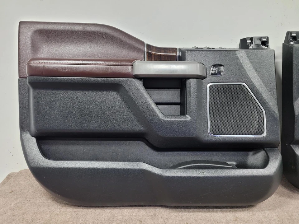 2015-2020 F150 SET BLACK/BROWN/WOOD PLATINUM CREW CAB DOOR PANELS; W/SWITCHES Foto 2 de 4