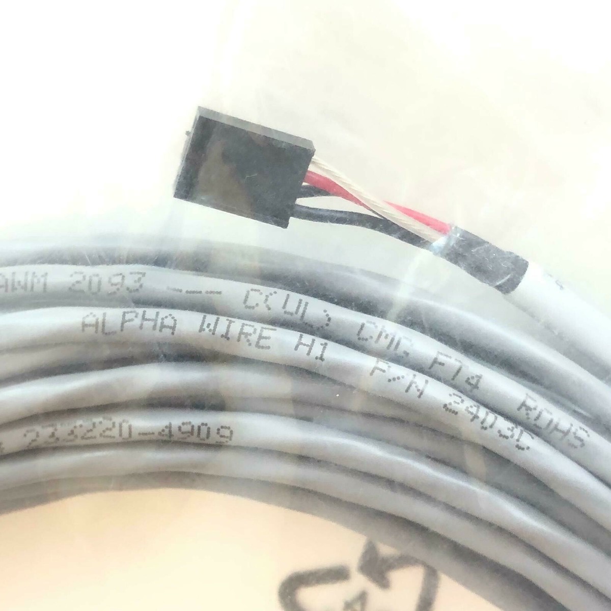 ハッピー 30 Ft Alpha Wire 2403C 3-conductor 22 AWG AMP ITT 1015-094