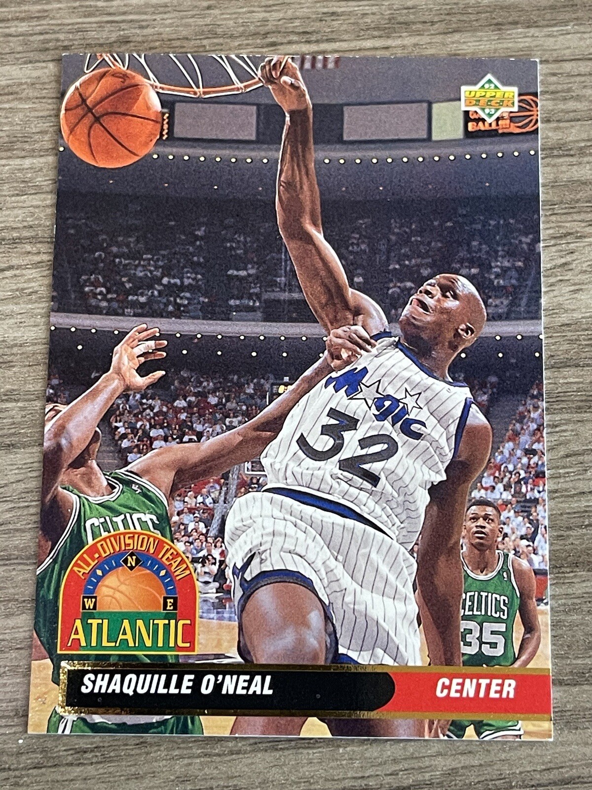 1992-93 UPPER DECK ALL DIVISION INSERT Shaquille O’Neal RC Rookie Magic AD1