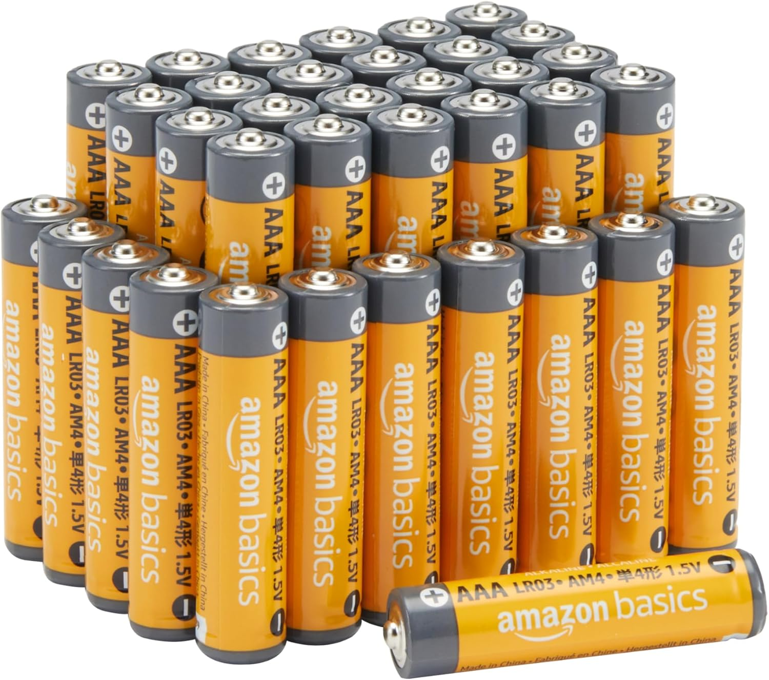 AAA Alkaline High-Performance Batteries, 1.5 Volt, 10-Year Shelf Life, 36 Count