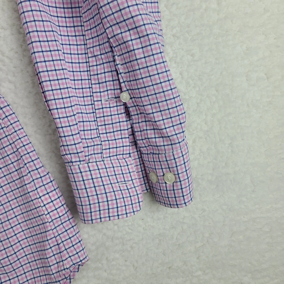 Camisa de vestir Ralph Lauren Performance para hombre XL púrpura azul a cuadros con botones Foto 2 de 4