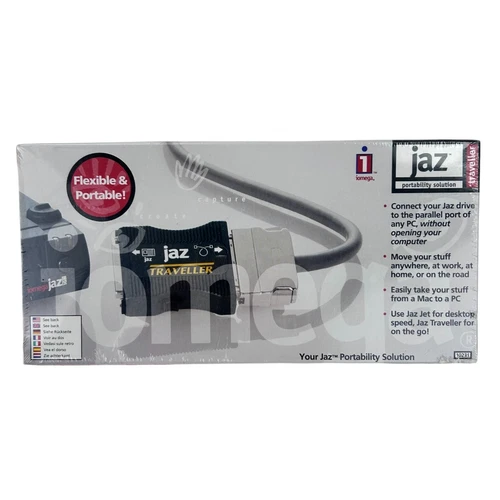 Iomega Jaz Traveller connect SCSI to Parallel Adapter 10231 PC Mac New Sealed