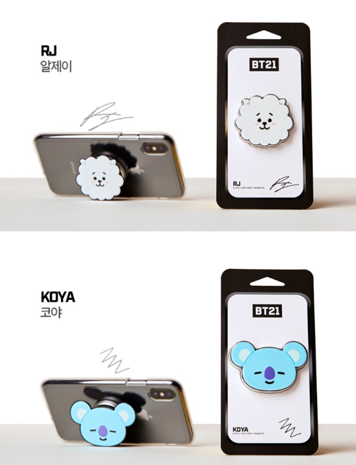 BTS BT21 Official Phone Holder| bt21 Griptok + FREE GIFT | eBay
