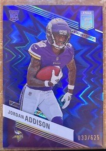 2023 Donruss Elite Blue Status Explosion Jordan Addison Rookie RC /625 #157 NFL