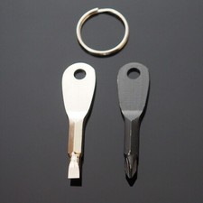 2pcs Key Ring Screwdriver EDC Tool Set Outdoor Pocket Mini Tool with Keychain