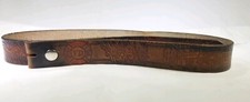 Vintage Leather Tooled Belt Fire Department Fire Rescue Theme 44" TF